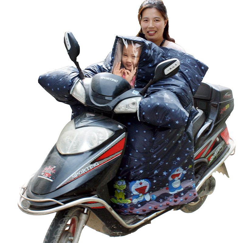 防寒亲子儿童电动摩托车挡风被冬季护腿加厚防水护腰款加绒加大秋