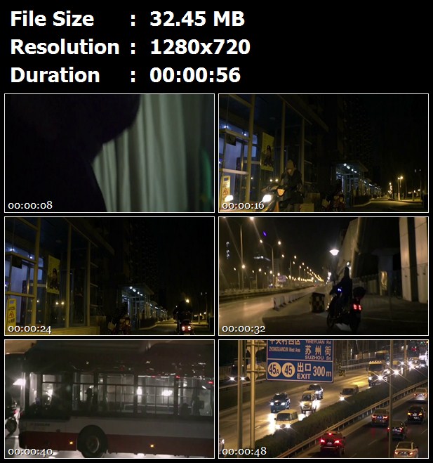 北京凌晨穿衣服关灯出门骑摩托出行马路车流灯景高清实拍视频素材