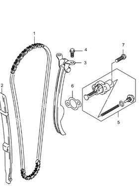 DL250摩托车小链条正时链条组成凸轮链条导向杆张紧器装置总成
