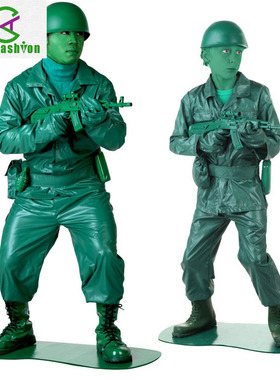 节日舞台表演COS玩具总动员电影人物绿色士兵服消防队员丛林士兵