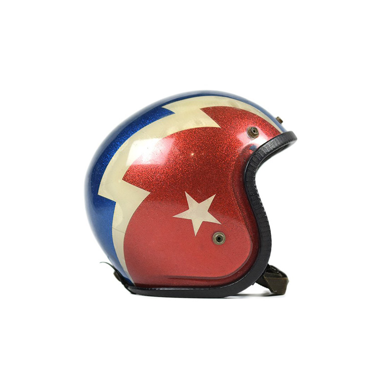 VINTAGE 70年代 BUCO 原厂美国制 闪电金葱彩绘摩托车头盔 GALAXY