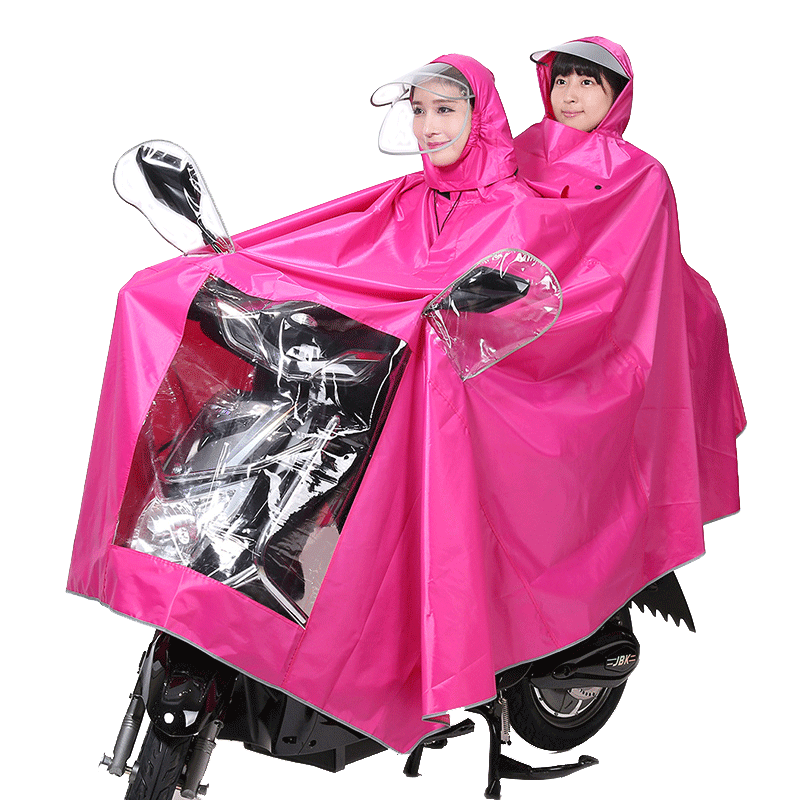 摩托双人雨衣雨披单人母子加大两侧加长加厚电动自车行车雨衣防水