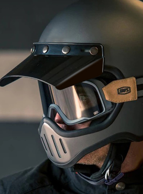 AMZ新款复古全盔摩托车男个性酷全覆式四季安全帽哈雷机车头盔