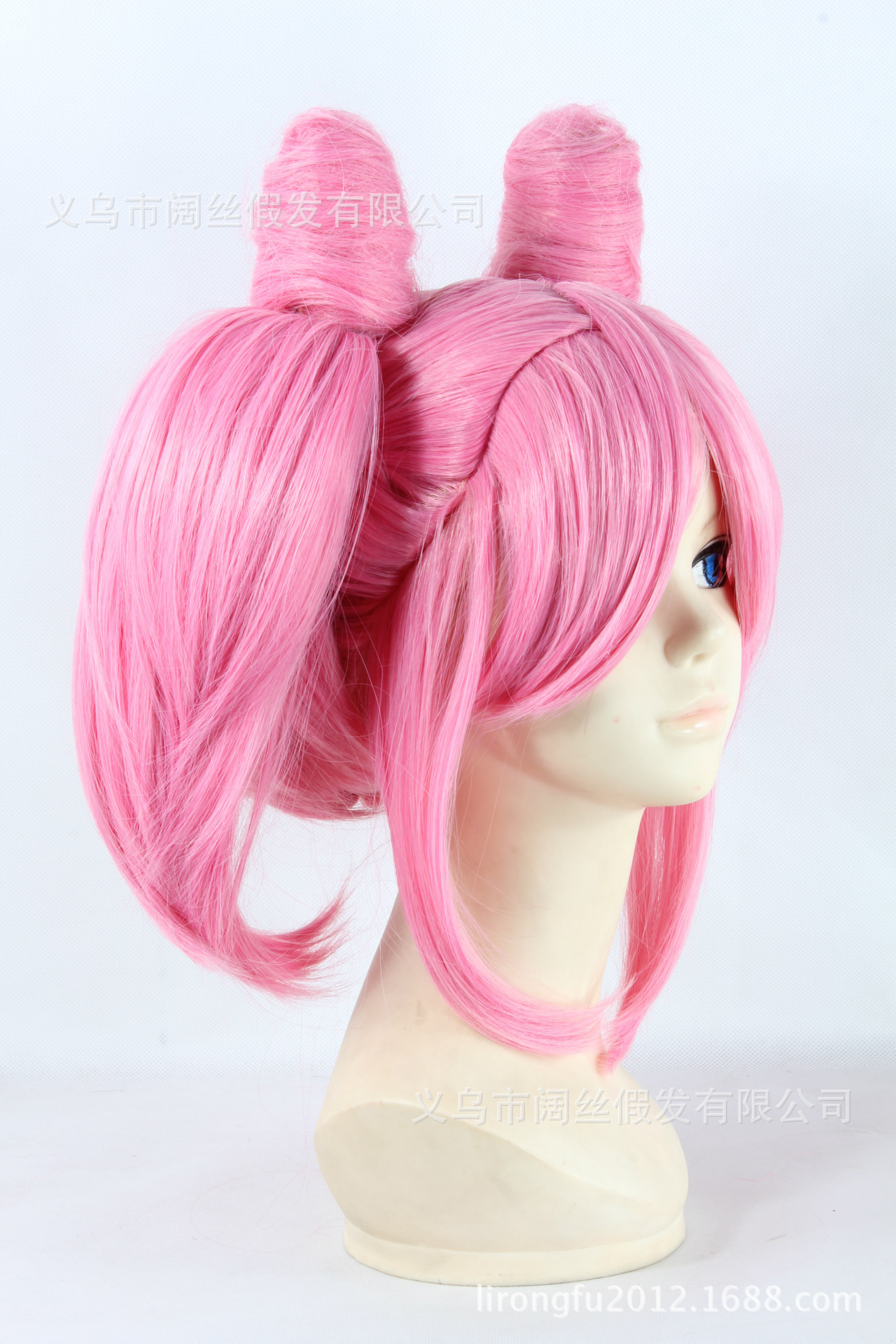 美少女战士ChibiUsa小小兔 粉色 粉红色 短发 双马尾cos假毛假发
