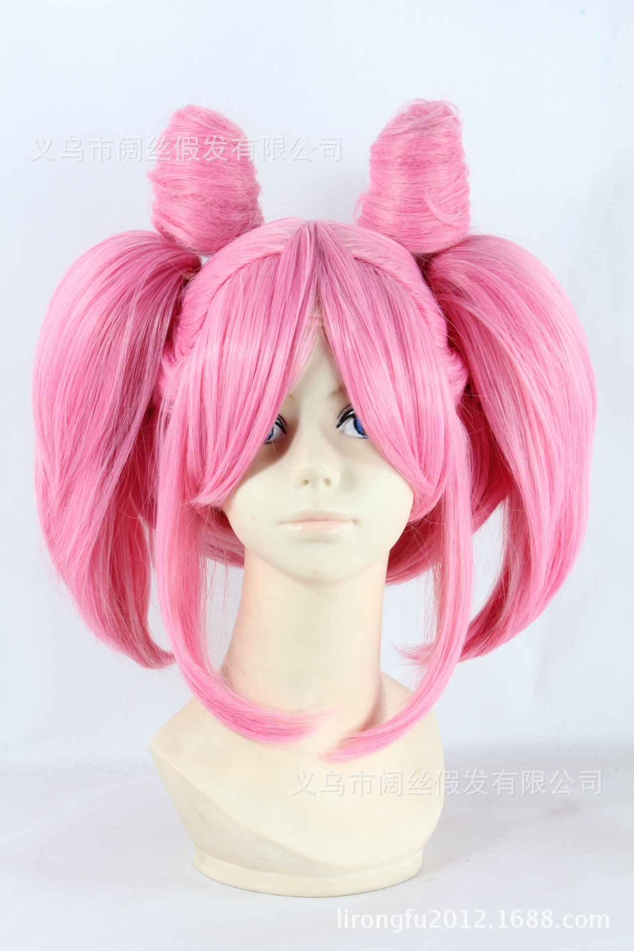 美少女战士ChibiUsa小小兔 粉色 粉红色 短发 双马尾cos假毛假发