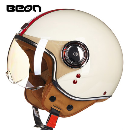 BEON机车头盔四季男女士摩托车电动车半盔半覆式安全帽春夏季