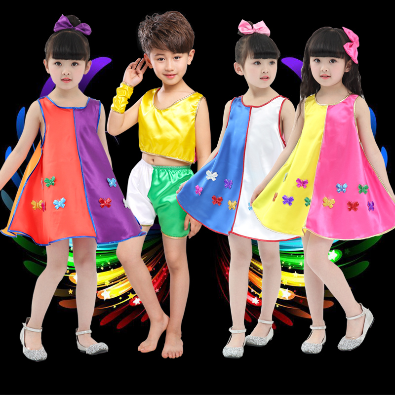六一儿童节幼儿园男女童舞台表演出服装现代爵士舞蹈裙子9条包邮