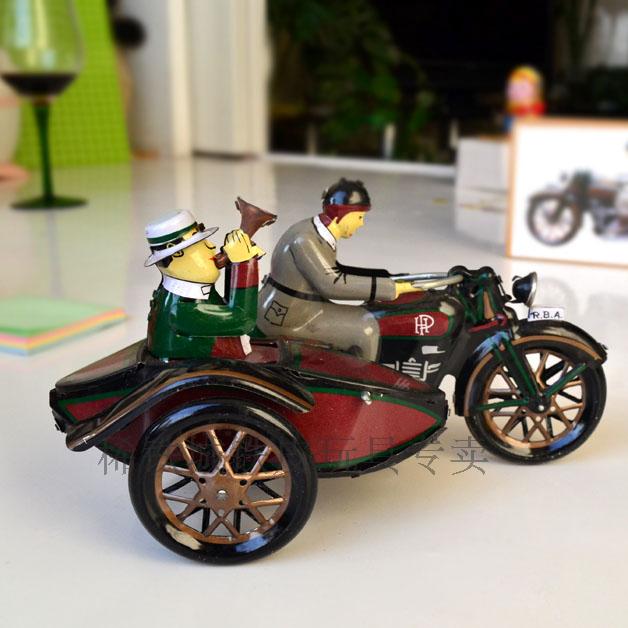 包邮稀铁城7080年代 复古发条铁皮玩具专卖 怀旧收藏 三轮 摩托车
