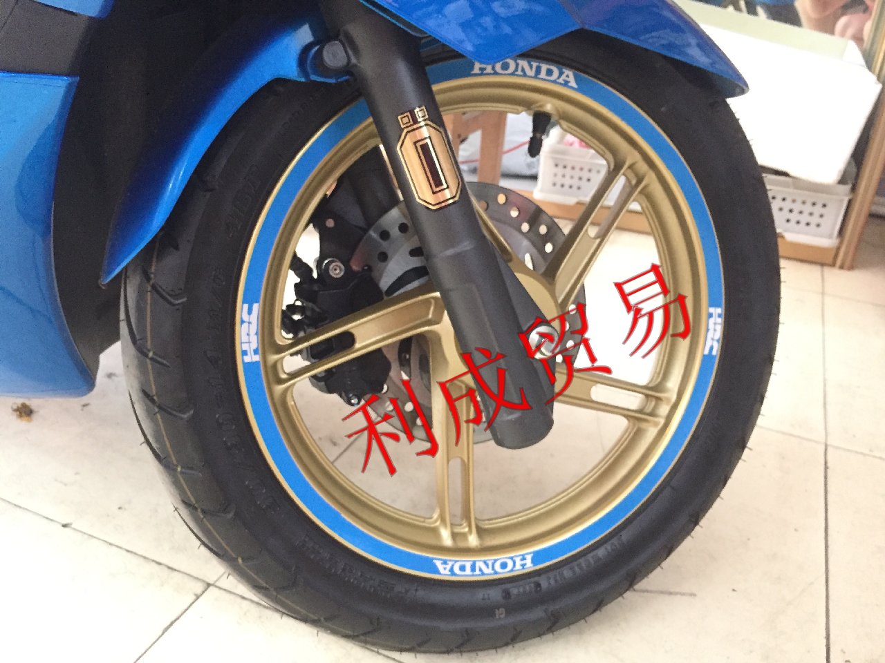 本田摩托车轮毂贴/HONDA PCX专属轮框贴纸/可定制不同LOGO及尺寸