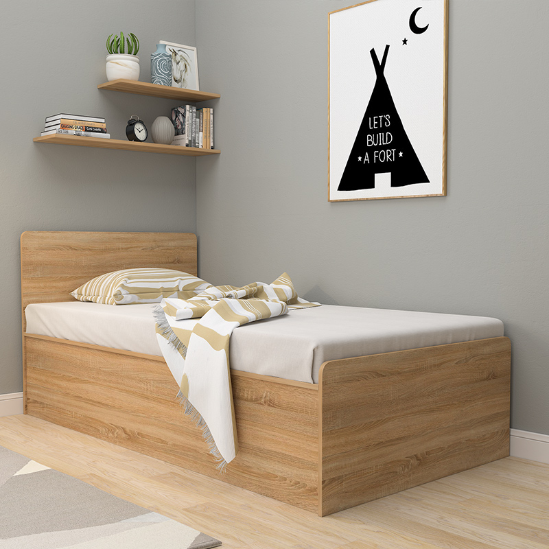 定制单人床小户型1米现代简约1.2米榻榻米床液压高箱储物床气压床
