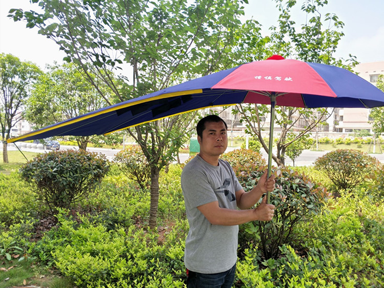 摩托车雨伞双层防雨防晒男式士车遮阳伞加大加厚加长支架折叠通用