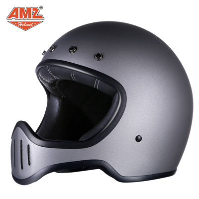 新AMZ新款复古全盔摩托车男个性酷全覆式四季安全帽哈雷机车头盔