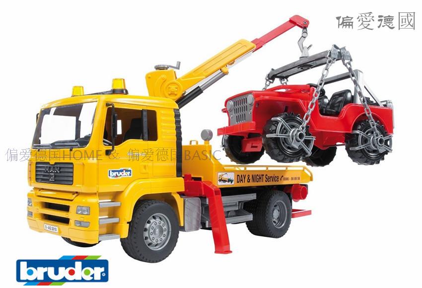 代购德国进口Bruder MAN载重救援车模型越野车1:16儿童玩具车模
