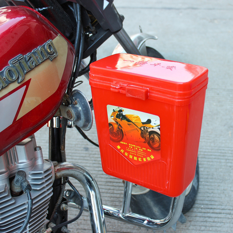 摩托车保险杠工具箱 置物盒 储物盒 骑士车前护杠箱 摩托车护扛盒