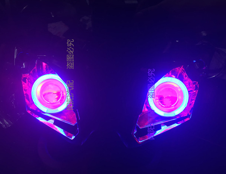 贝纳利500金鹏TRK502摩托车氙气透镜天使眼大灯总成改装照明HID