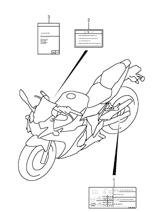 GSX250R摩托车车贴标签轮胎压力信息标签安全警告标签