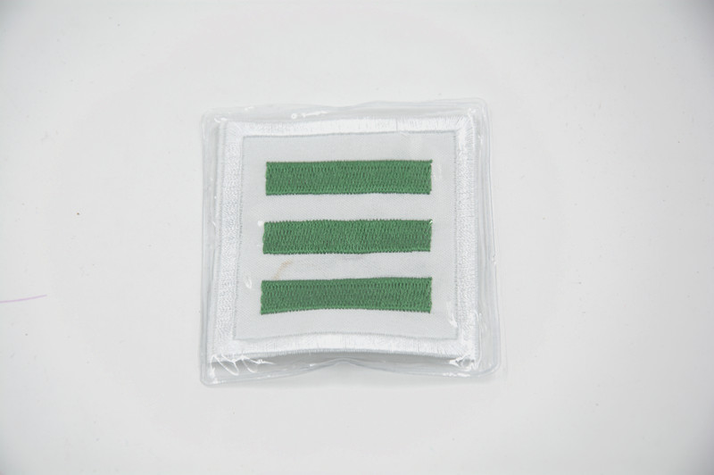 大队长标志三道杠绿色刺绣棉布送别针加防护标准少先队员队标批发