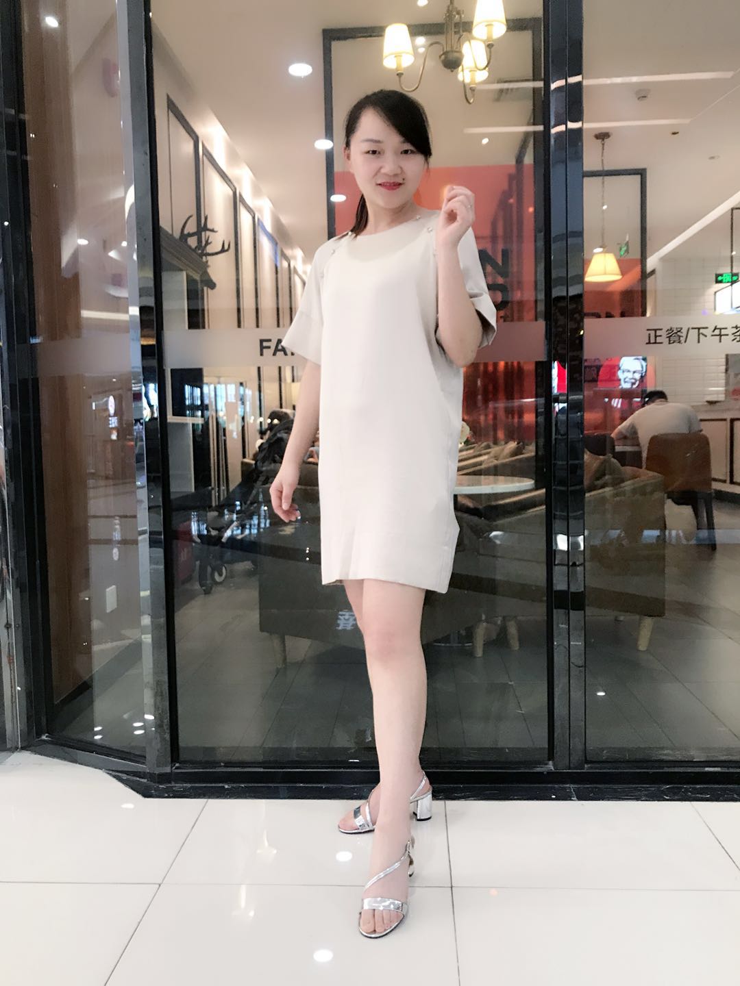 SISUIN溆牌女装2018年夏装新款短袖连衣裙XRL1201