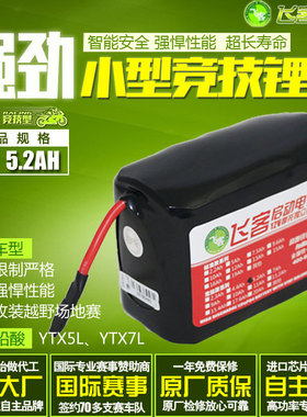 摩托车电瓶改装飞客磷酸铁锂电池12V5.2Ah竞技款YTX4L-BS铅酸通用