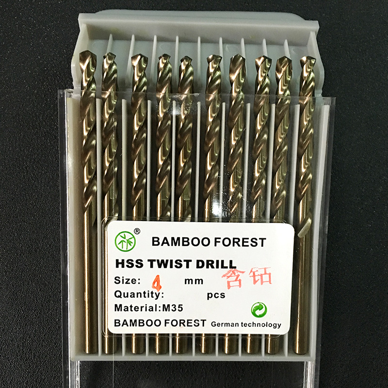 正品竹子林M35全磨制麻花钻CO含钴不锈钢钻头金属铁钢板电钻钻花