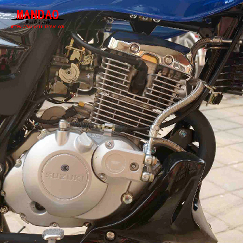 适用铃木悦酷gz150-A系列摩托车改装加装油冷散热器整体安装套件