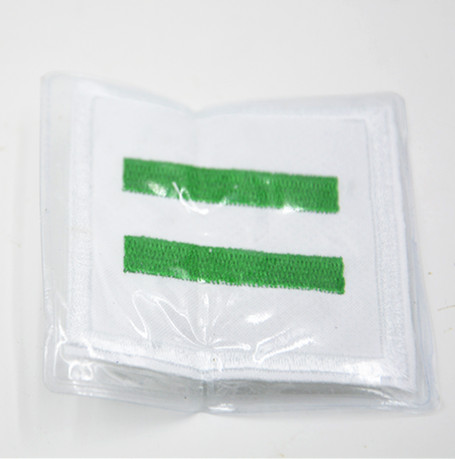 中队长标志两道杠绿色刺绣棉布送别针加防护标准少先队员队标批发