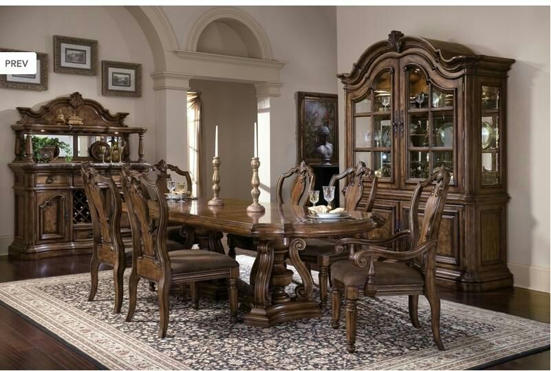 美式 欧式 实木家具 美式乡村风格长方形炮管腿大尺寸餐桌餐椅