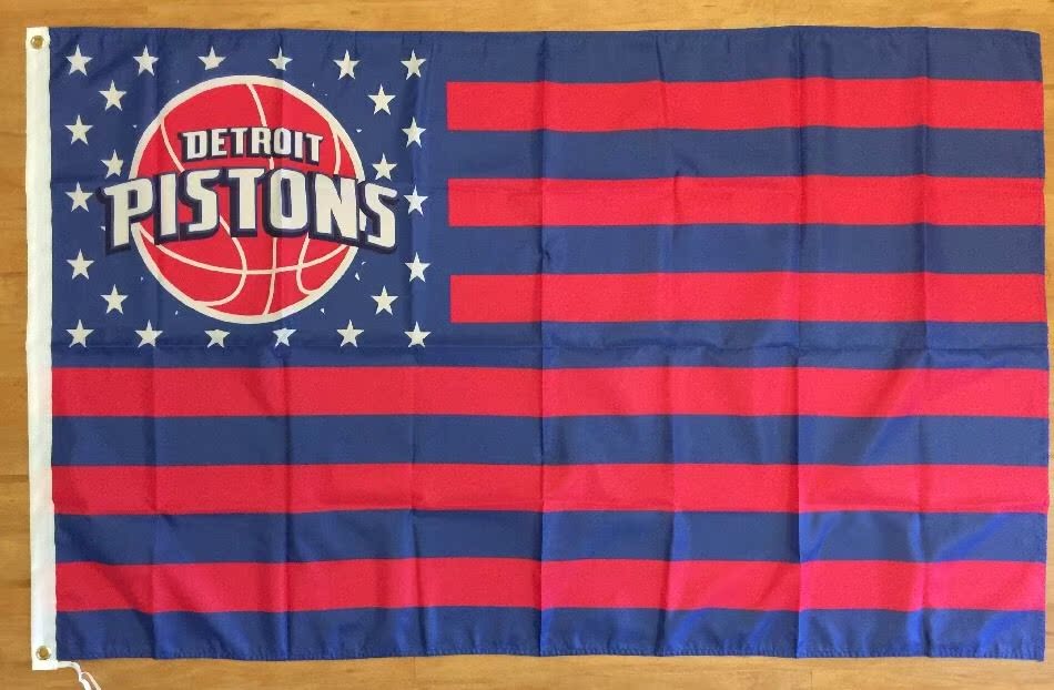 外贸货源底特律活塞队NBA Detroit Pistons Flag亚马逊WISH EBAY
