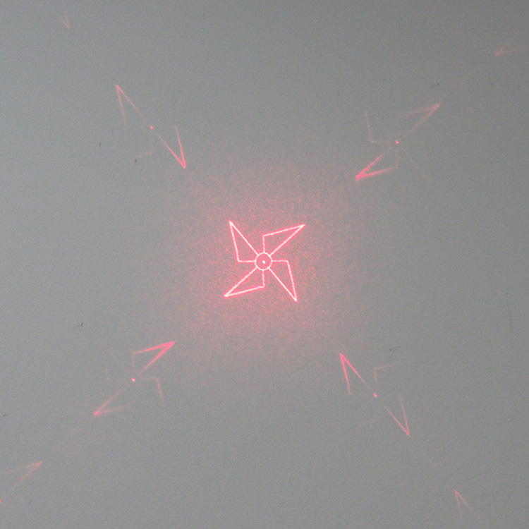 红光激光器花样图案氛围激光头风车心形足球五角星花瓣图案激光灯