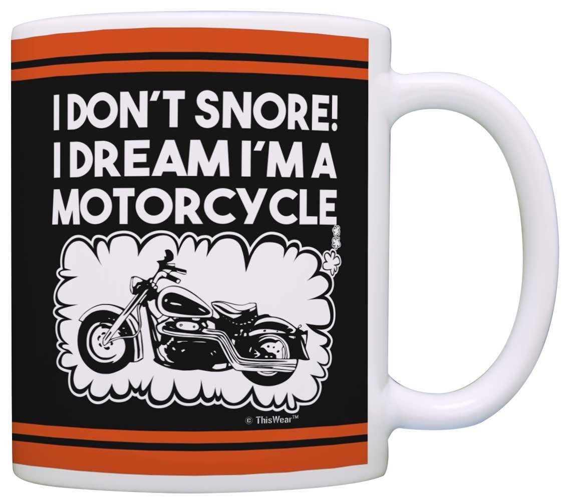 包邮 我不打呼我只是梦见自己是一辆摩托车 送爸爸幽默印花马克杯