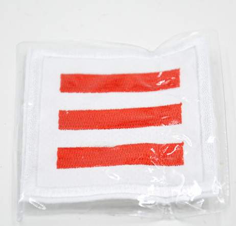 大队长标志三道杠红色刺绣棉布送别针加防护标准少先队员队标批发
