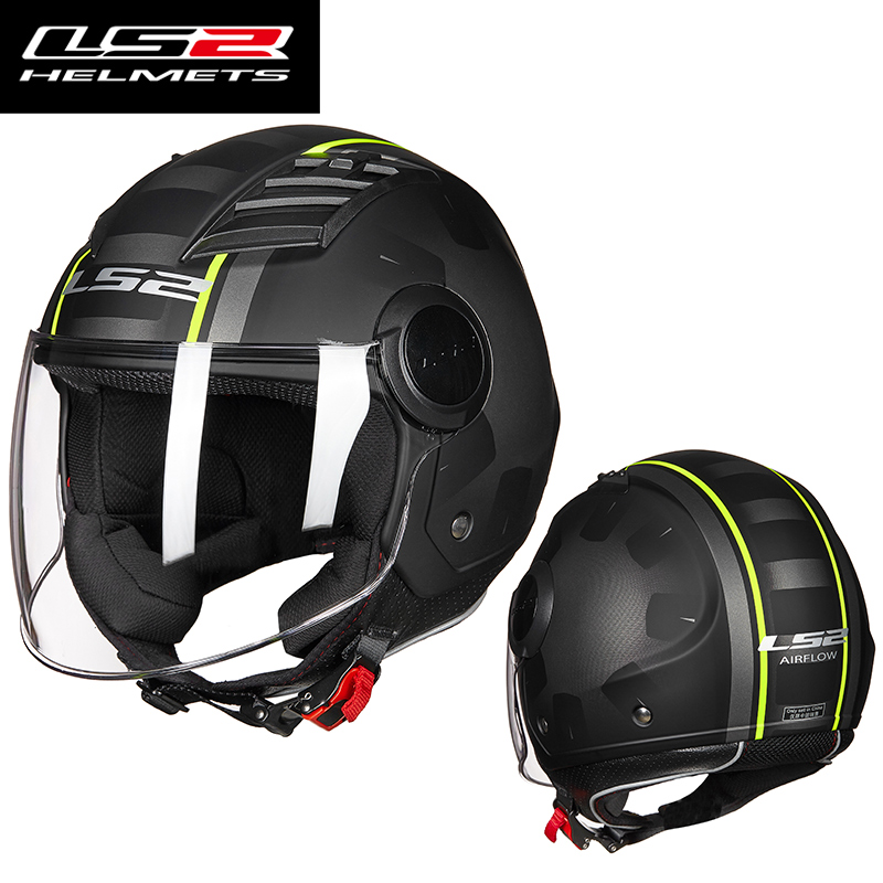新款LS2头盔男女摩托车半盔大码大号电动车机车安全帽四季夏季3C