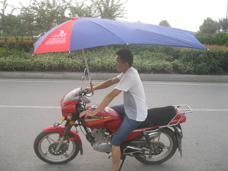 世源加长摩托车伞雨棚三轮车电动车遮阳雨伞防晒太阳伞双层布料