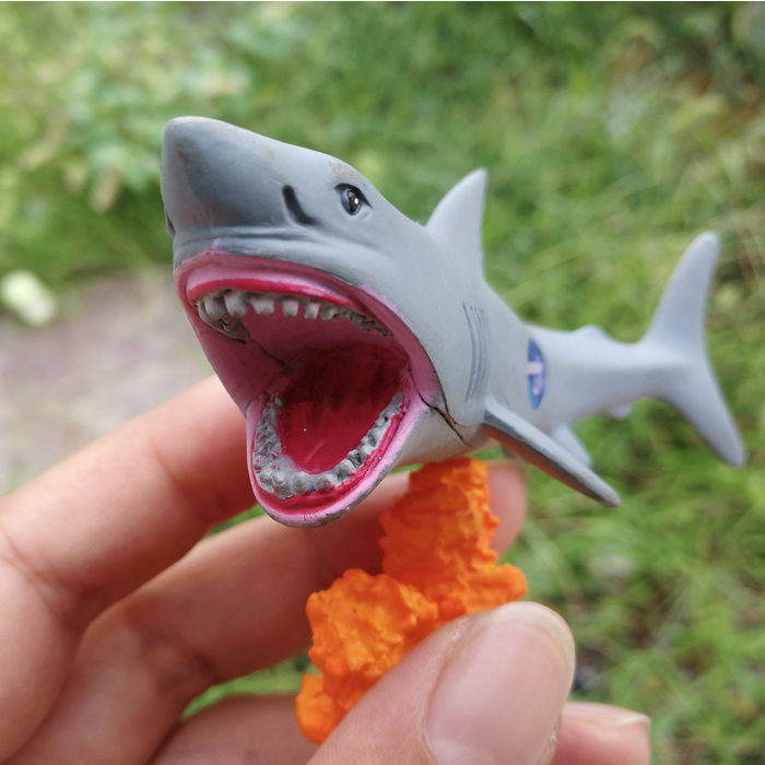 美国JAKKS散货 仿真海洋动物魔鬼鱼大白鲨鱼虎鲸 玩具模型送底盘