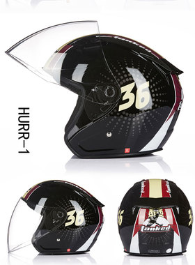 正品3C认证半盔坦克头盔T536摩托车电动车夏盔半覆式冬季安全帽男