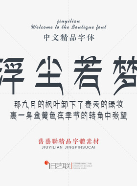 藏文样式时尚文艺个性艺术美化创意字体PS画册杂志logo设计素材PC