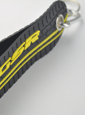 德国大众原装通用款橡胶钥匙扣 GSR 个性钥匙链 黄标 轮胎纹运动