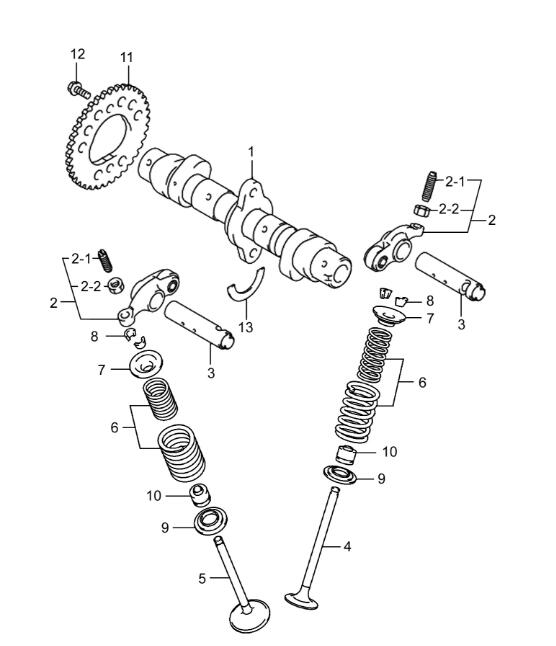 DL250摩托车凸轮轴气门摇臂250进气阀排气阀凸轮轴链轮气阀摇臂轴