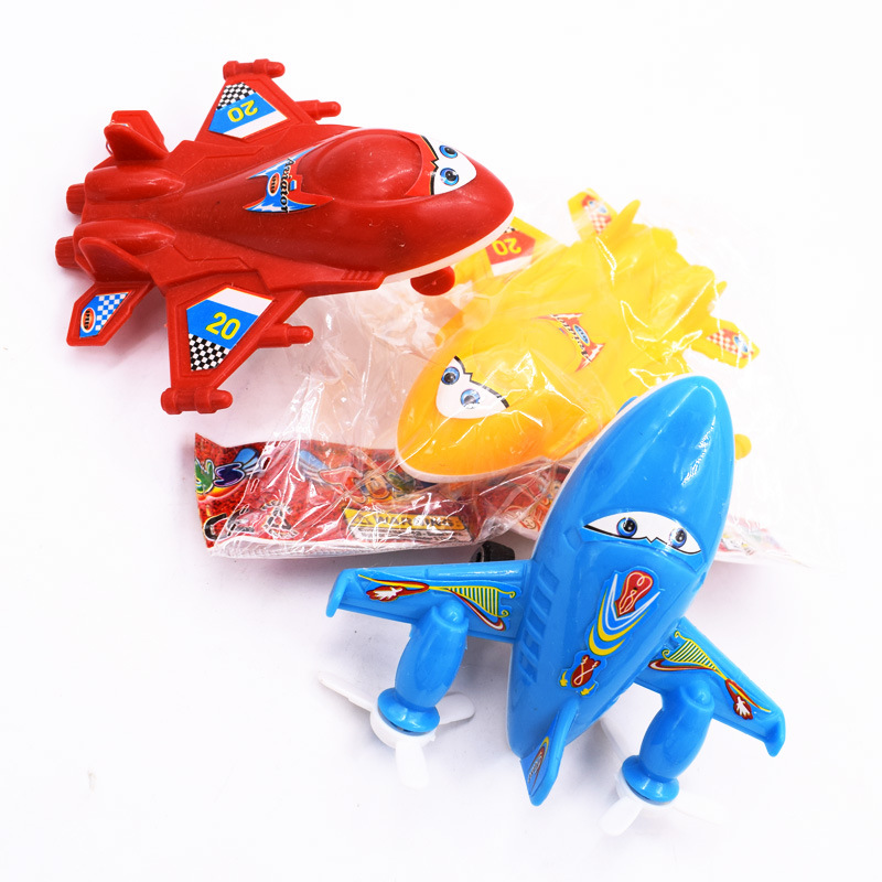 儿童赠品玩具带回力小飞机塑料卡通多款样式耐摔一元一件货源批發