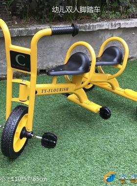 幼儿园儿童三轮车幼教双人脚踏车 货运车挖土机 户外玩具童车人气