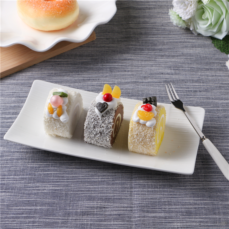 西餐盘日式寿司盘子陶瓷长方形菜盘家用创意点心蛋糕碟子牛排餐具