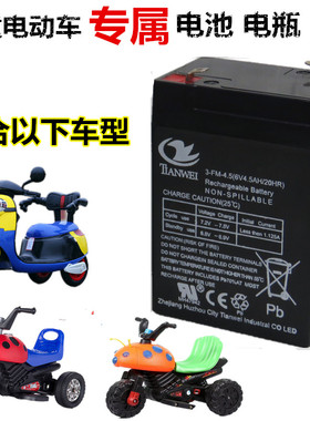 6V12A儿童电动玩具摩托遥控汽车锂蓄电池电瓶大容量配件20hr三轮