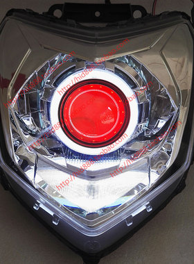 雅马哈赛鹰CYGNUS GT125摩托车改装Q5透镜氙气灯天使眼恶魔大灯
