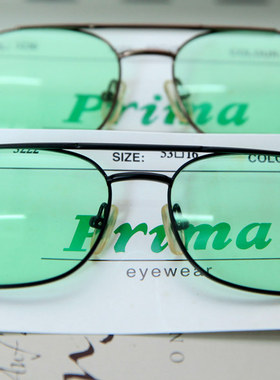 vintage复古 古着 夜店太阳镜 九十年代生产 摇滚墨镜绿色镜片