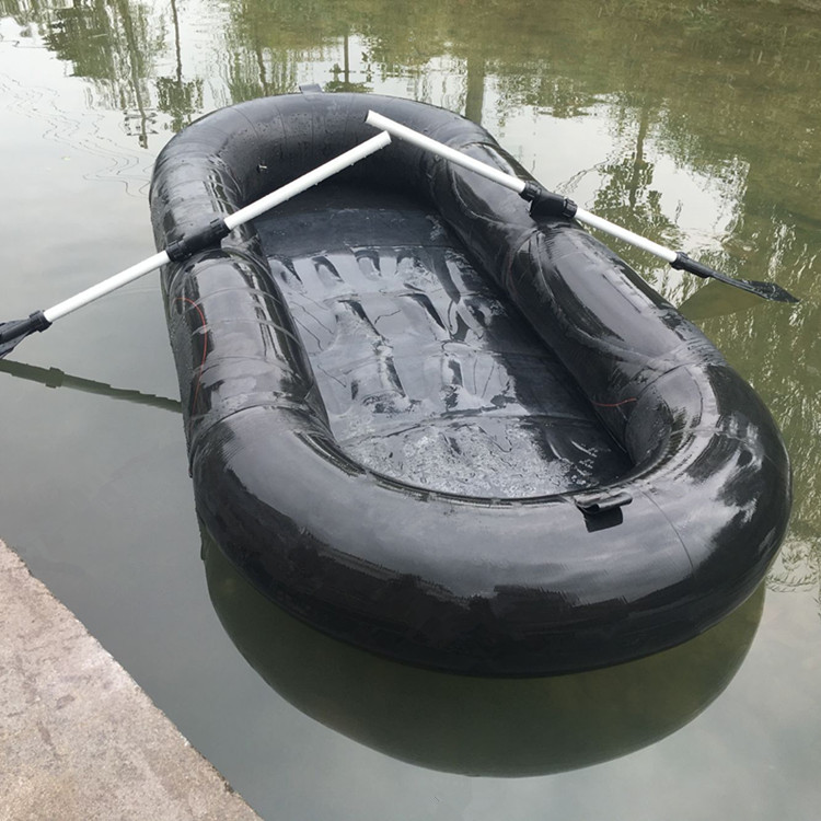 新品轮胎船加厚自制充气钓鱼内胎下网冲锋舟皮划单双人捕鱼橡胶艇