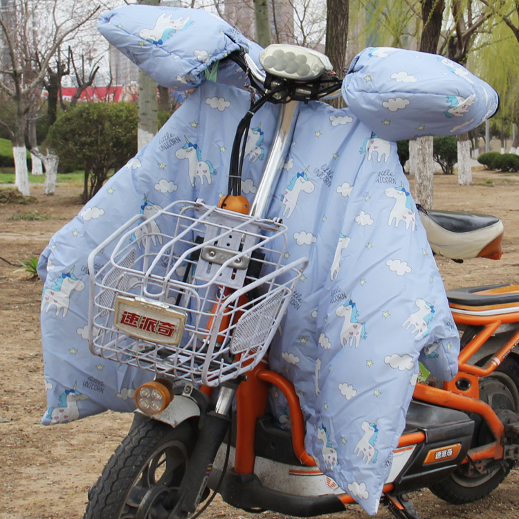 冬季电动车分体挡风被双面防水电瓶摩托车加厚保暖防雨防风小型