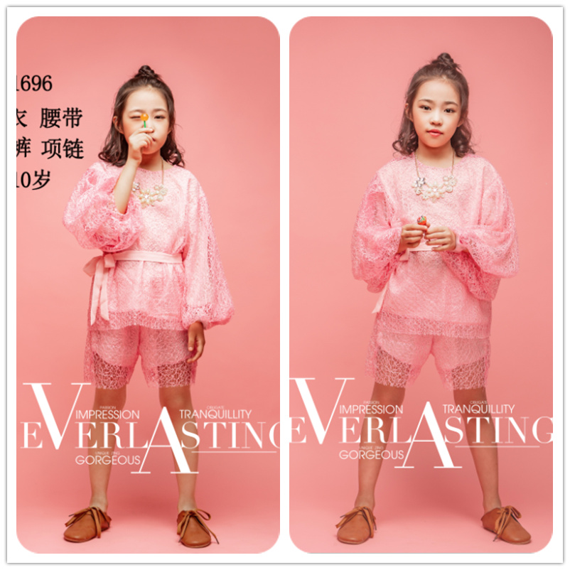 2023春季新款儿童摄影服装影楼8-10岁大女孩时尚韩版写真拍照服饰