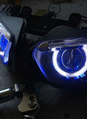 马杰斯特T8 摩托车  踏板车 电动车 双光透镜 天使恶魔眼大灯总成