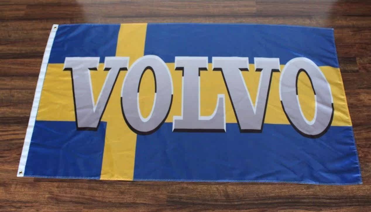 外贸货源沃尔沃瑞典国旗Volvo Swedish Flag亚马逊WISH EBAY热卖
