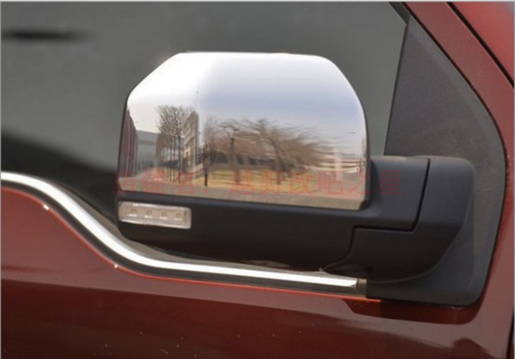 15-18款猛禽F150倒车镜罩猛禽改装电镀后视镜盖反光镜壳外观装饰